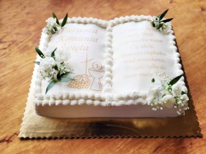tort ksiega komunijny lubartow, tort ksiega łęczna
