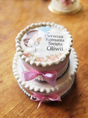 tort komunijny piętrowy lubartow, tort komunijny niemce