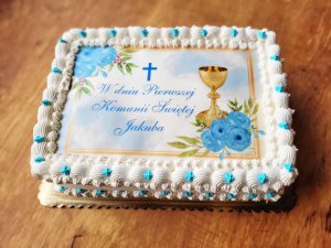 tort komunijny łęczna, tort komunijny opłatkiem lubartow